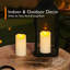 3" x 6" Outdoor Waterproof Flameless Candles, LED Candles, Battery Operated Candles with Remote and Timers, Electric Fake Pillar Candles for Home Decor, Ivory White, Set of 2