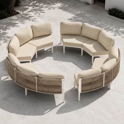 Ensemble de canapé modulaire d'extérieur en aluminium Sunbrella®