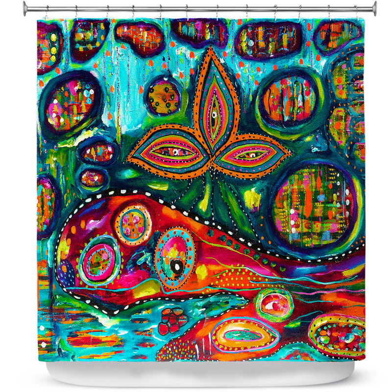 Rideau de douche simple baleinee wonderland