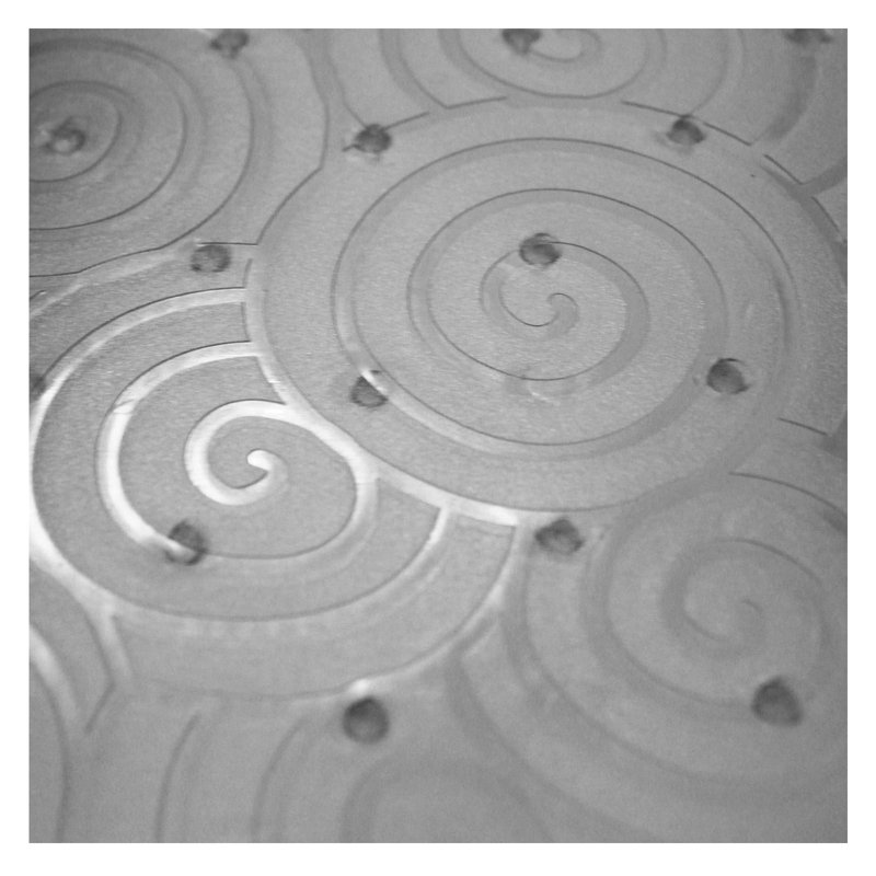 Resilia - Tapis de sol / protecteur de luxe en vinyle transparent, plastique pour tapis à poils profonds - antidérapant, motif spiralé