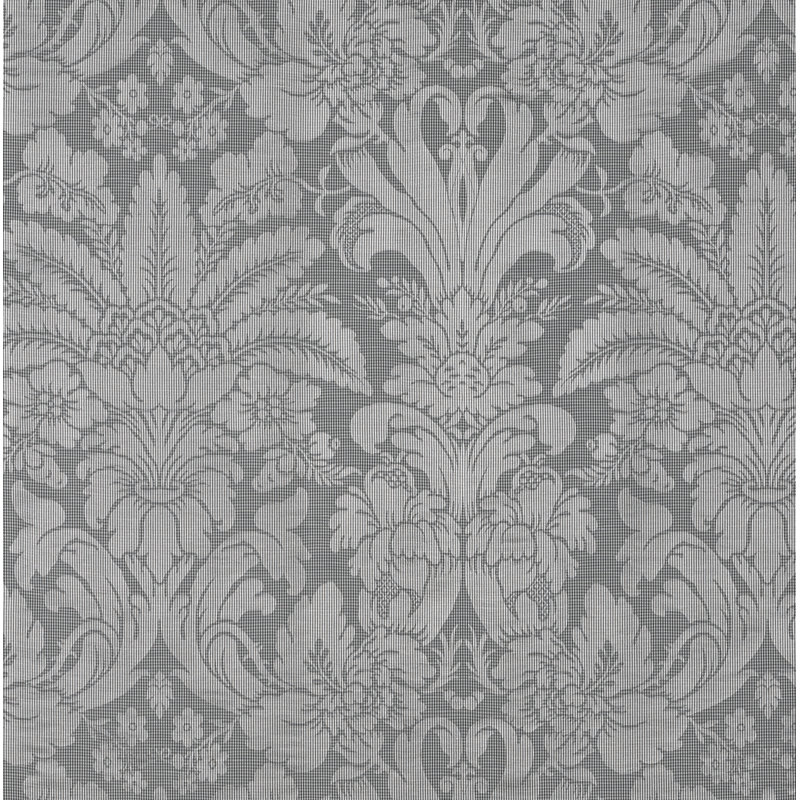 Tissu damassé en lin / soie Colette, Anthracite