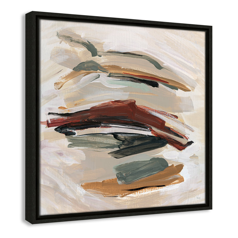Carmina Spring Shadows by Susan Jill - Floater Frame Painting on Canvas, 17.5" H x 17.5" W, Espresso 