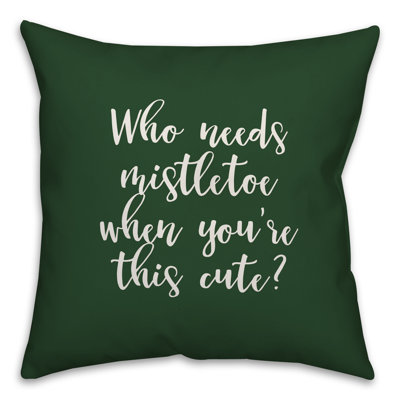  «Who Needs Mistletoe When Youre», ce joli coussin décoratif