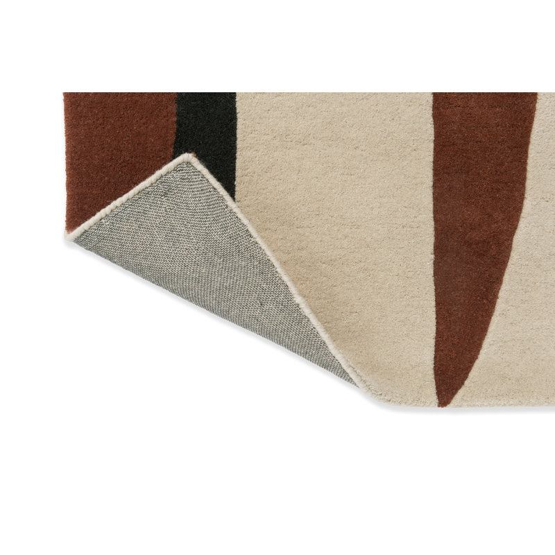 Torillo Hand Tufted Wool Abstract Area Rug in Cornflower/Walnut, Rectangle 5'7" x 7'10"