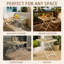 Holiday - Fauteuil empilable 4 pièces en PP pour une utilisation intérieure / extérieure - Dossier à lattes ergonomique avec table pliante multifonctionnelle intérieure / extérieure moderne - Plateau de table en PP avec pieds en métal-1546350359