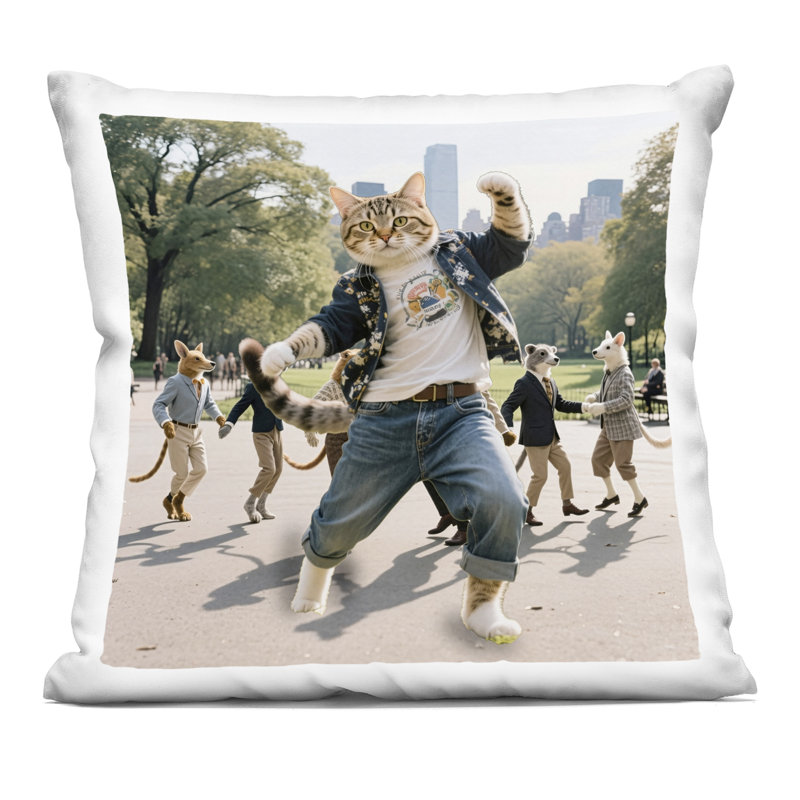 Élégant coussin décoratif dansant dans le parc, design par CAD Designs