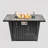 Corprew Rectangle Steel Smokeless Fire Pit Table with Lid