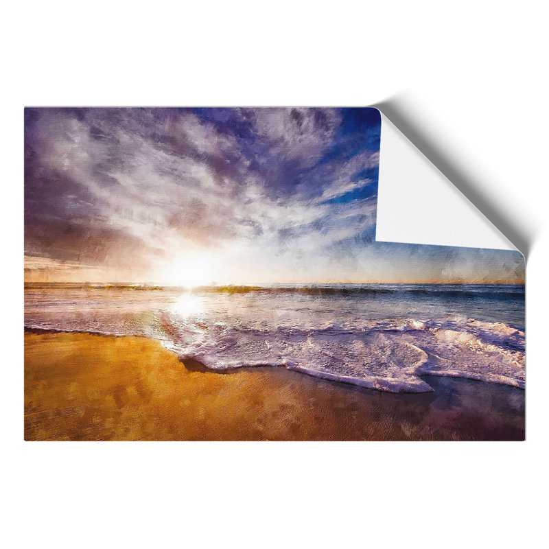 Sunset Over A Californian Beach - No Frame Print, 42cm H x 59cm W x 0.1cm D