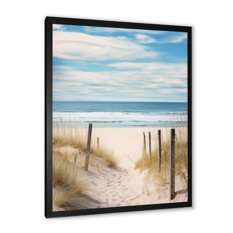 Ankenbaer Path To The Beach VI, photographie encadrée sur toile, H 44 po x l 34 po x P 1,5 po, Noir