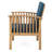 2pcs Wood Outdoor Chairs - Water Fabric Cushions Included Of 2 And Weather--931217753-931217732