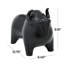 Sculpture Buffalo en porcelaine noire Dorran 11 x 8 x 16-320573384