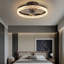 Ventilateur de plafond à profil bas de 20 po avec lumière et télécommande, ventilateur de plafond à DEL à intensité variable, 6 vitesses, pales réversibles-545497847