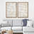 Linear Geometry " Mid-Century Beige White Geometric Spiral Ring Paint Strokes Shapes Modern Art Wall Decor Artwork " 2 - Pieces-98109690-98109689