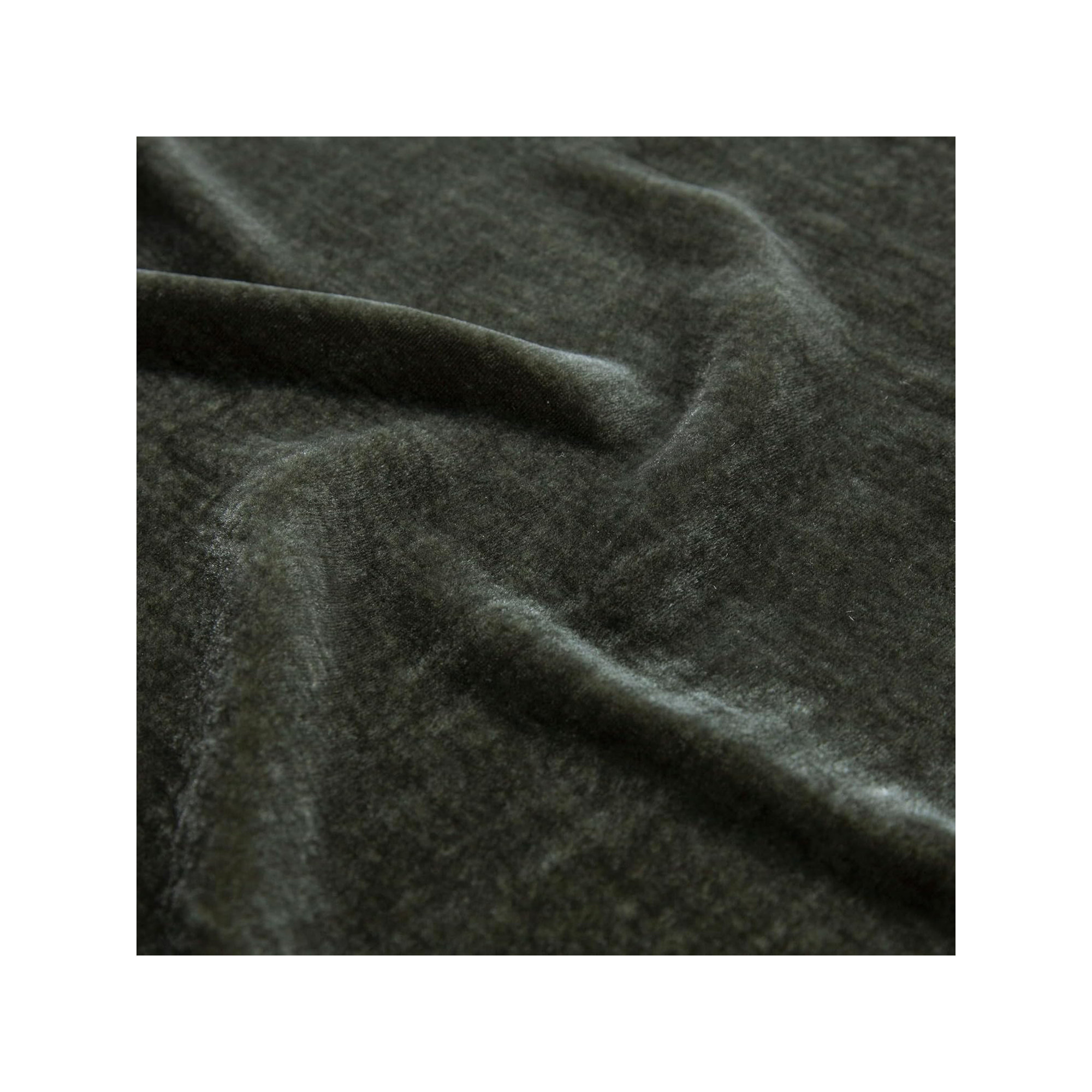 Stella Faux Silk Velvet Classic Chic Modern Rustic Romantic Western Duvet Cover Set, Fern Green