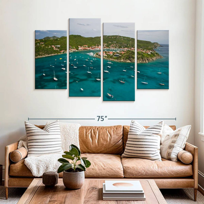 Keesha St Barts Sailboats, 42" H x 68" W