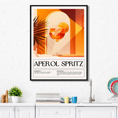 Orange Aperol Spirz On The Rocks Night Out II - cocktails Art mural salon