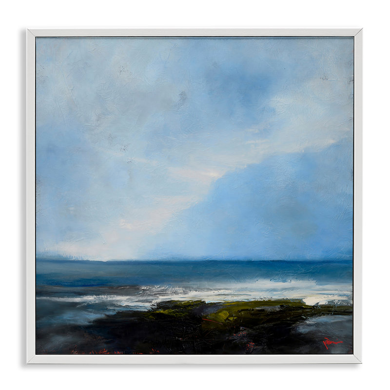 Vaste vue sur la plage, estampe numérique encadrée, design par Patrick Dennis, H 12 po x l 12 po