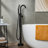 Echo 1 Bathroom Freestanding Tub Filler with Hand Shower and Diverter-1276217901