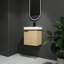 Meuble-lavabo mural 20 po avec lavabo en céramique, armoire de rangement avec portes (ensemble KD)