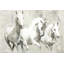 Trois chevaux blancs qui courent sur toile-942794296