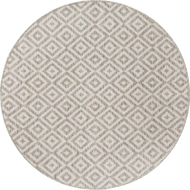 Tapis d'extérieur couleur brun clair, Rond 4 pi