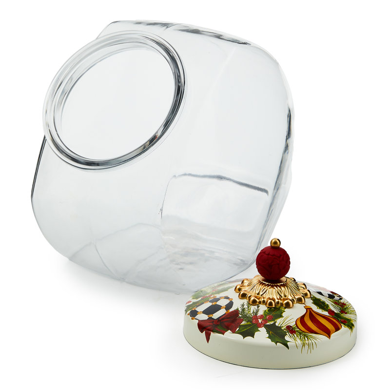 Cookie Jar With Deck The Halls Lid