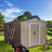 8ft x 10ft Outdoor Metal Storage Shed with Metal Foundation & Sliding Doors – Weatherproof, Includes Padlock & Tools-113550000