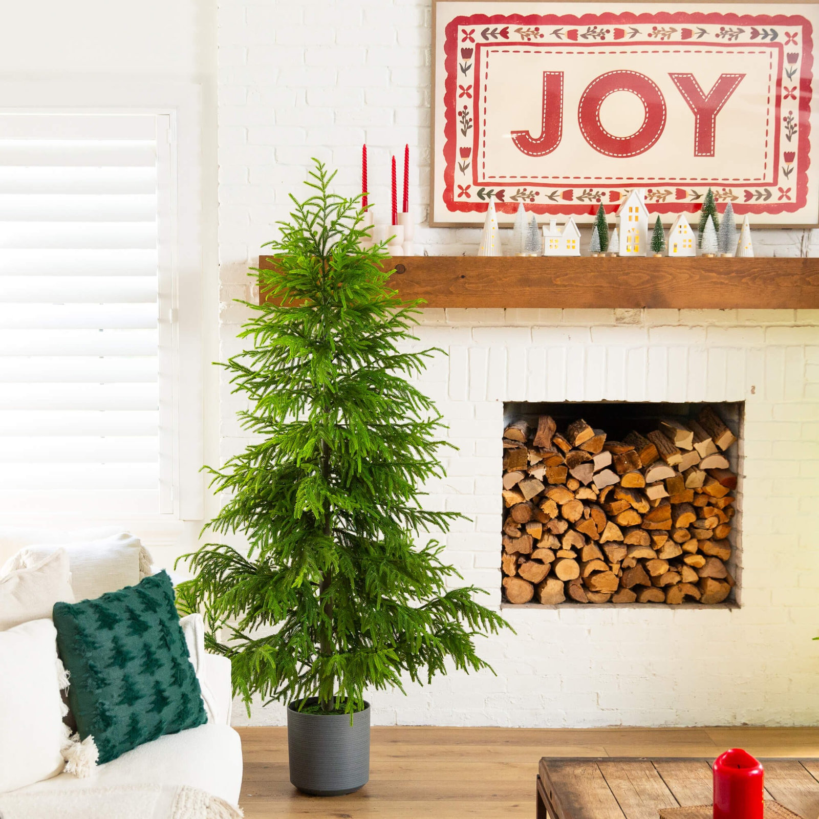 Pine Christmas Tree, 7" H x 45" W x 11" D