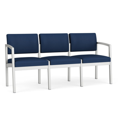 Lenox Steel Waiting Reception 3 Seat Tandem Seating Metal Frame No Center Arms