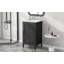 Meuble-lavabo de 20 po avec lavabo, armoire de salle de bain avec porte, tablette de porte et patins réglables, tiroir