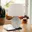 Ceramic Table Lamp with Minimalist Design, Textured Base and Fabric Shade, Ideal for Ambient Light in Any Room