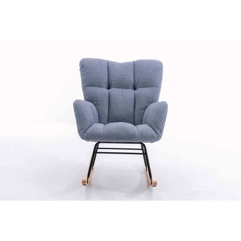Chaise berçante Johileny, Bleu clair