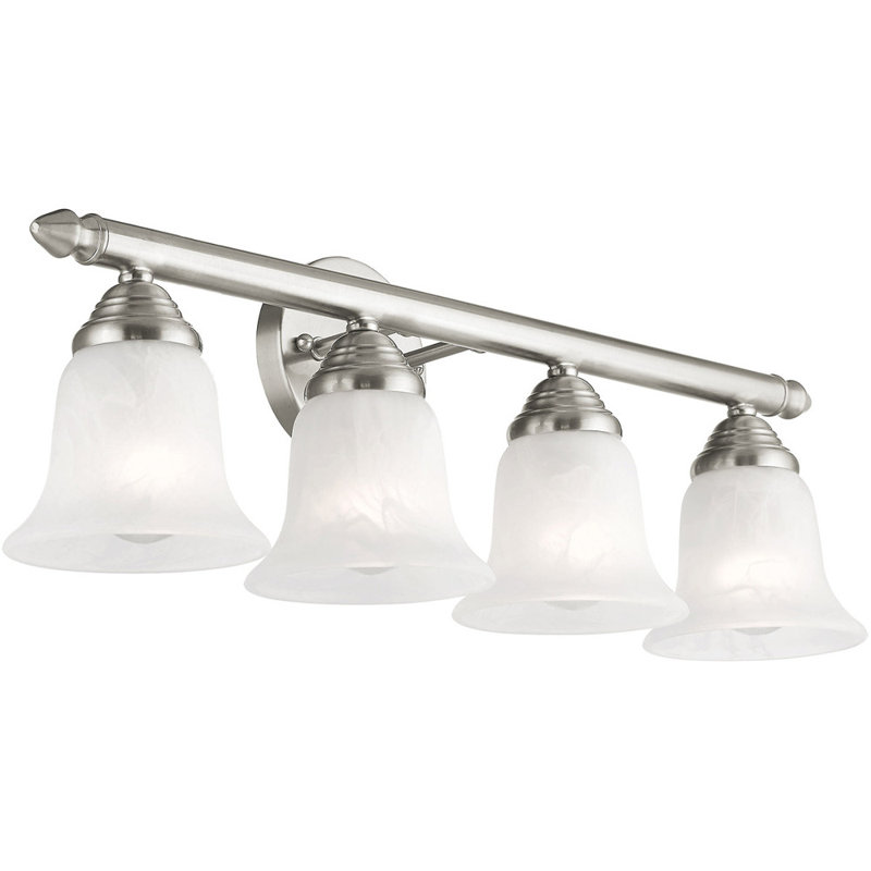 Éclairage pour meuble-lavabo 4 lumières Fey, Nickel brossé