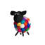 Figurine animalière multicolore en laine MODWOOL - 3,5 pouces-106364324-106364325