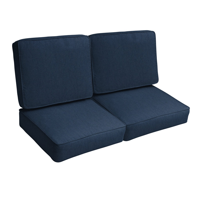 Outdoor 5'' Loveseat Seat / Back Cushion