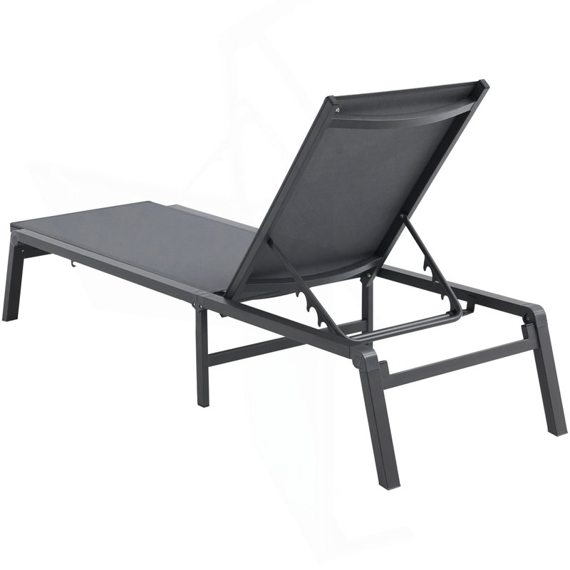 Chaise longue d'extérieur avec méridienne réglable à 5 positions