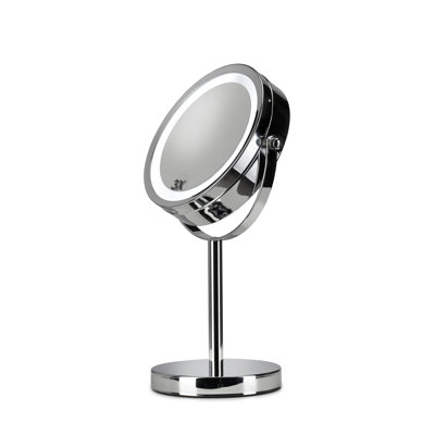 LED Makeup Mirror with 3x Magnification and Rotating Face