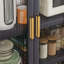 Étagère de cuisine à portes ouvertes Placard de plancher à plafond à plusieurs niveaux Armoire de rangement pour micro-ondes Armoires latérales Armoires de rangement Armoires de rangement de couleur grise