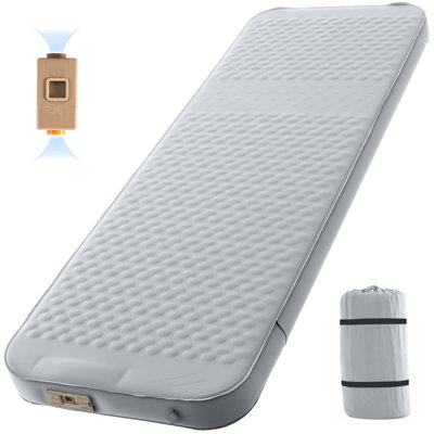 Coussin de camping auto-gonflant avec pompe électrique intégrée de 2400 mAh, matelas pneumatique en mousse à haute résilience à 5 couches, utilisation R-Value 9,5 toutes saisons pour camping-car