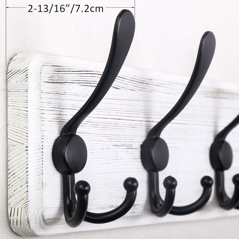 Wall 5 - Hook Coat Rack, White