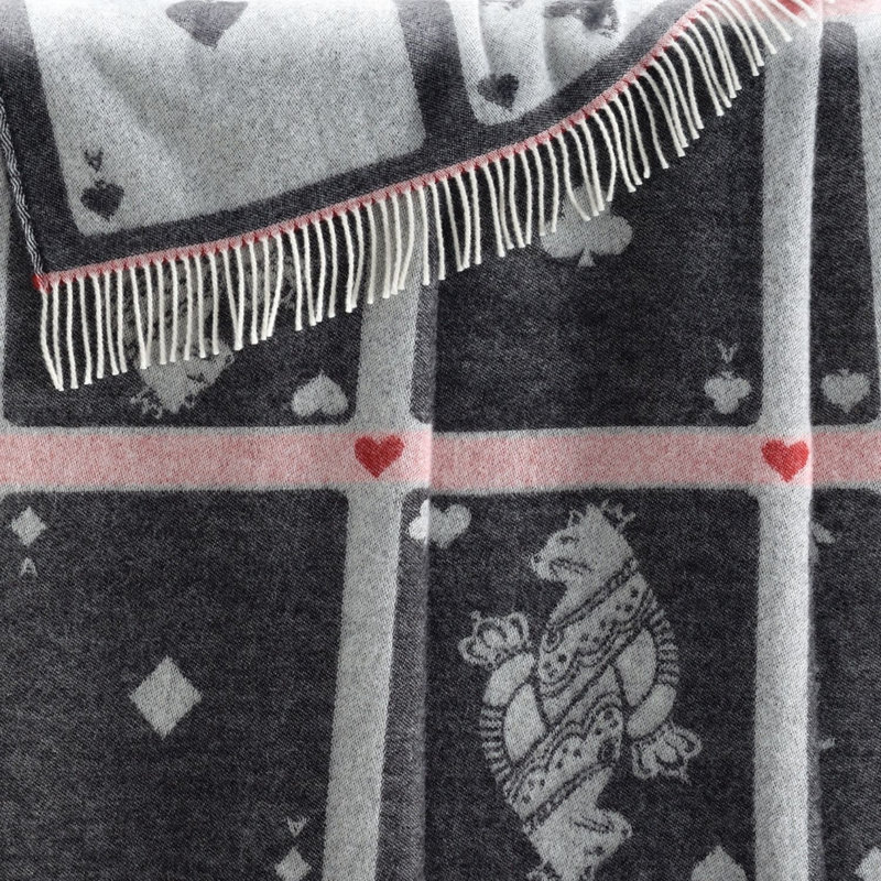 Playing Cards Recycled Merino Wool Throw