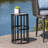 Ceramic Tile Side Table In Grey With Iron Frame, Stylish For Patio And Frame Table, Functional