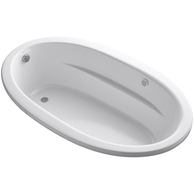 Sunward Bubblemassage 72" x 42" Soaking Bathtub, Blanc