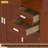 WCHJJMY Twin Size Wood Platform Bed With Sample Bookshelf And Movable Wardrobe, Multifunctional Bed With Built-In Trundle Bed, Walnut