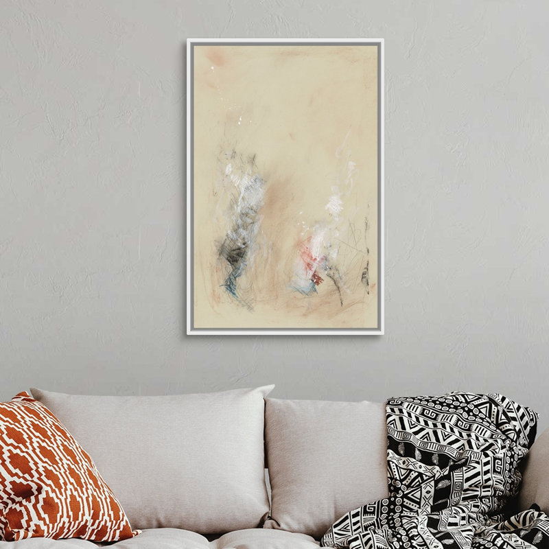 «Transient Murmur I» par Renee W. Stramel, reproduction d'art sur toile, H 38 po x l 26 po x P 1,75 po, Cadre flottant blanc