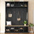 79"H Farmhouse Hall Tree with Storage Bench, Entryway Shoe Storage, 13 Compartments and 6 Hooks, Black-532877065