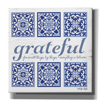 «Grateful Tile» par Cindy Jacobs, art mural sur toile