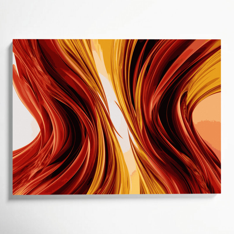 "Gradient Abstract 2", art mural sur toile brune, H 11 po x l 14 po