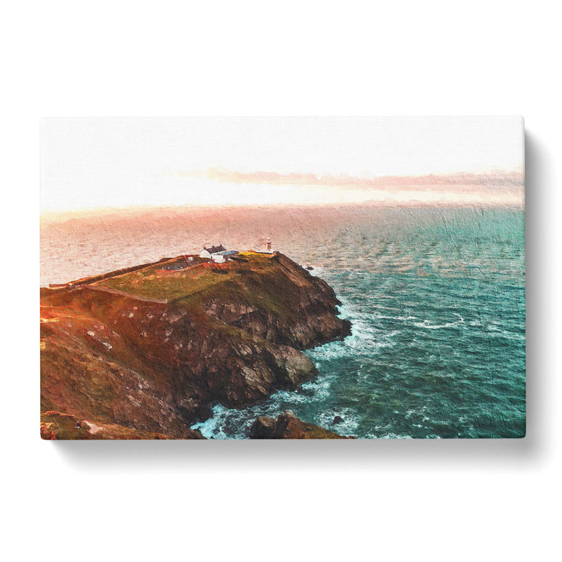 Howth Beacon In Dublin Ireland - Wrapped Canvas Painting, 40cm H x 60cm W x 3cm D
