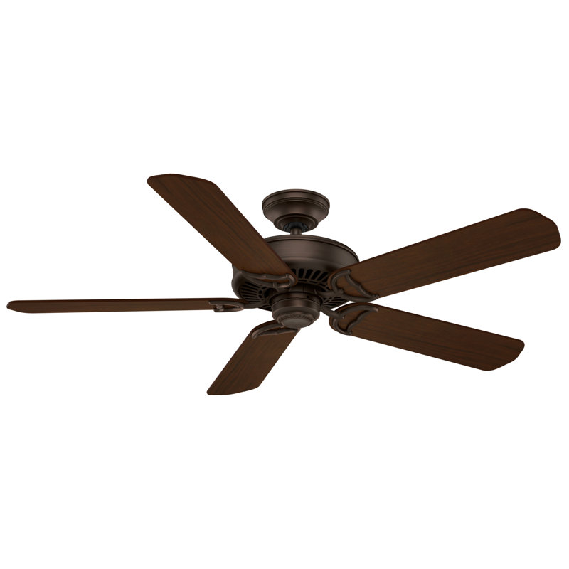 54" Panama 5 - Blade Standard Ceiling Fan with Wall Control, Brushed Cocoa